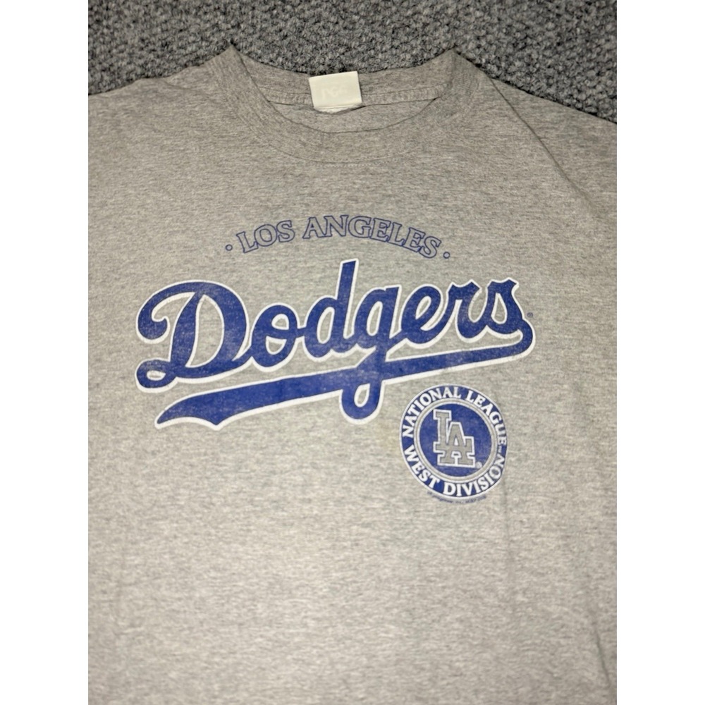 Lee Sport Los Angeles Dodgers Gray Blue Shirt Major League Baseball MLB Large - Picture 2 of 7